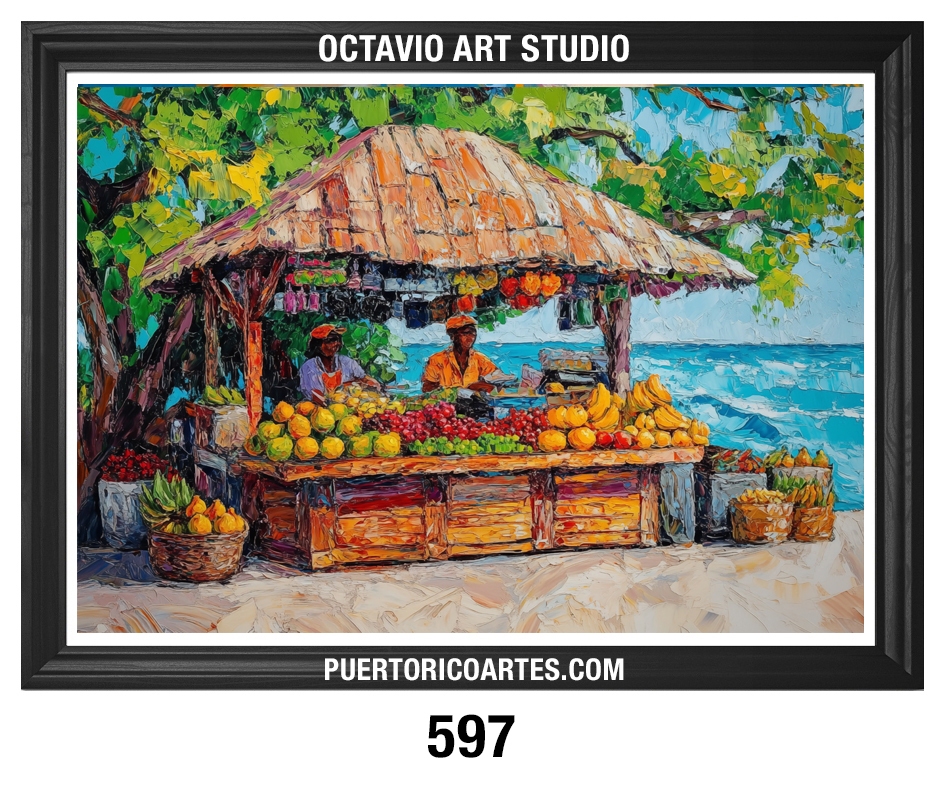 G-597 Vendedores de Frutas en la Playa II