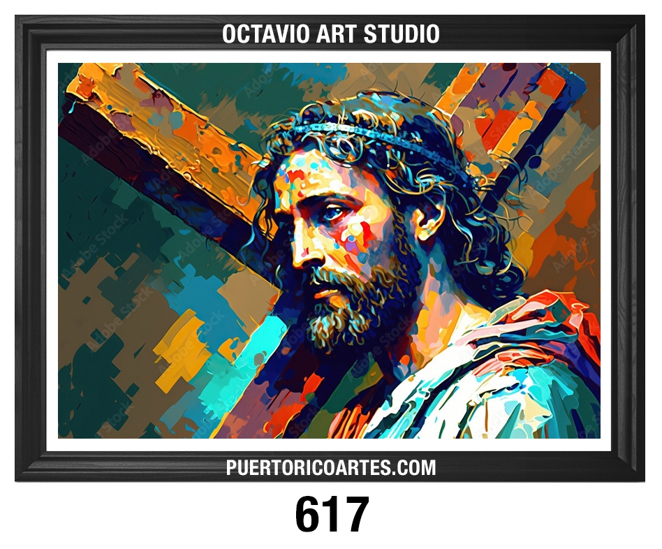 RE-617 Jesús cargando la Cruz Abstracto II