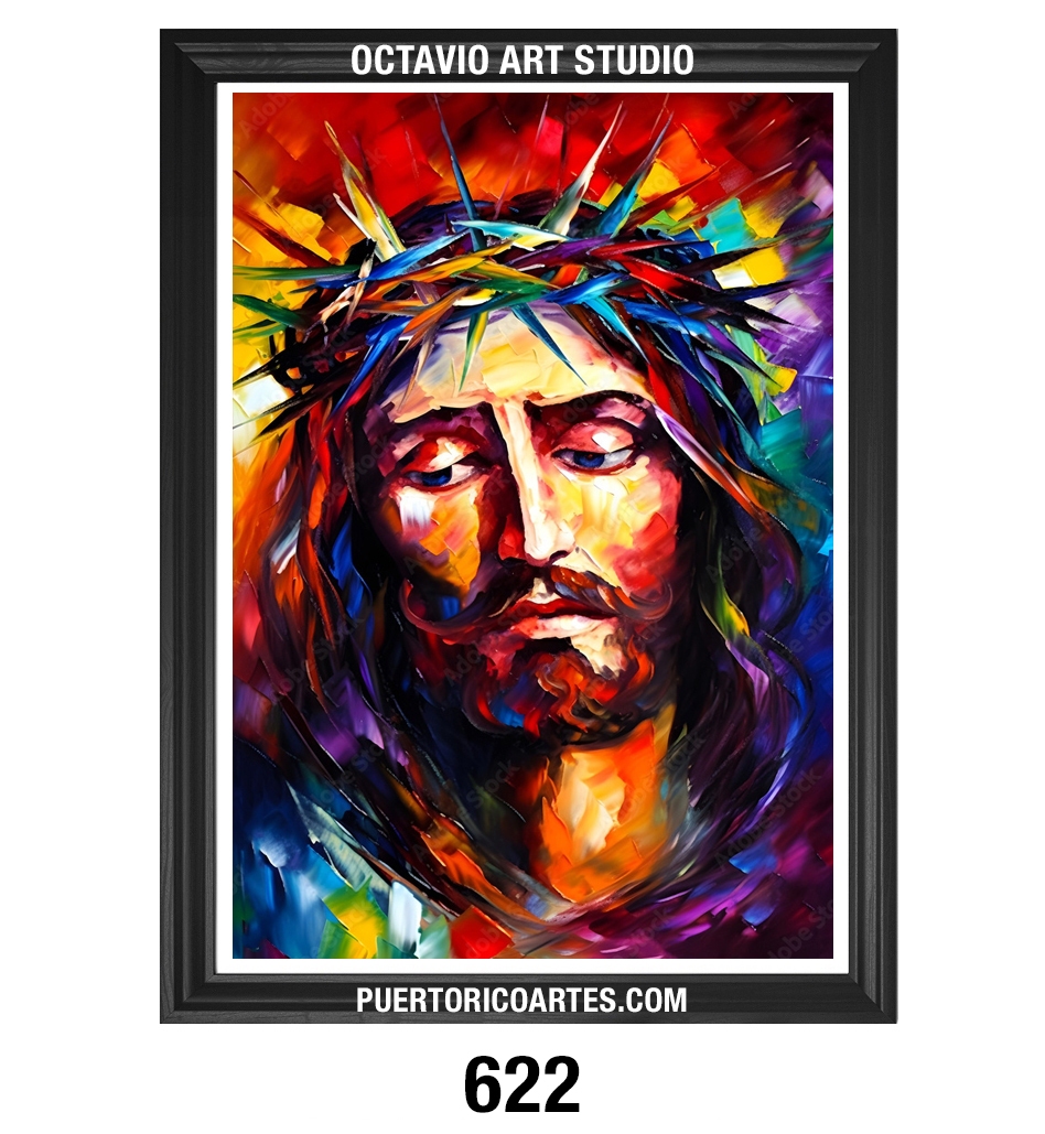 RE-622 Jesus con la Corona de Espinas Abstracto III