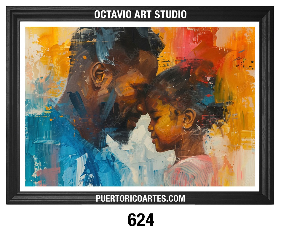 G-624 Padre con su hija Abstracto