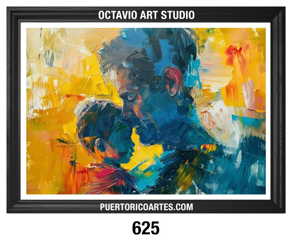 G-625 Padre con su hijo Abstracto