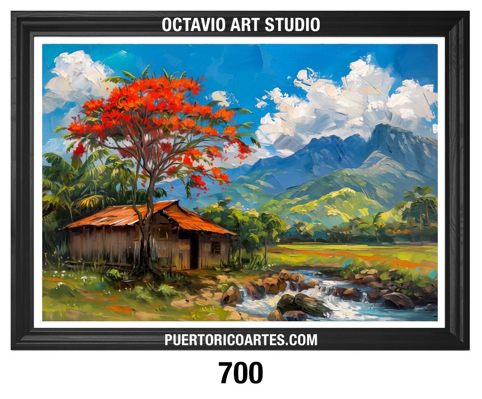 PR-700 – Casita de Campo, Flamboyán Rojo y Río v3