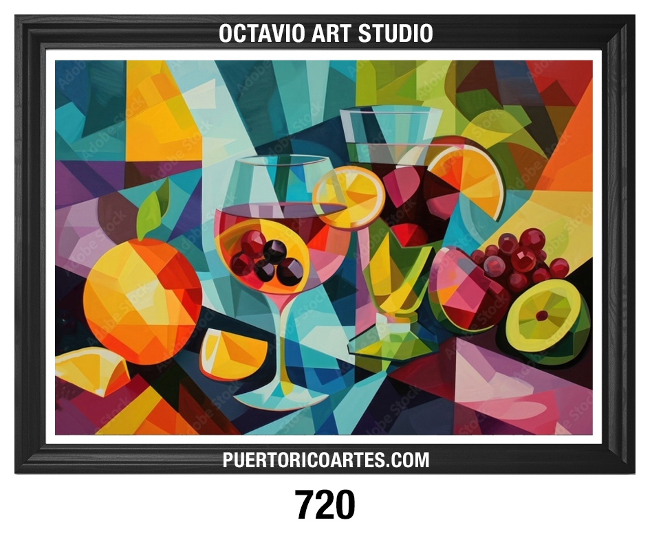 PR-720 Bodegón Abstracto con Frutas II