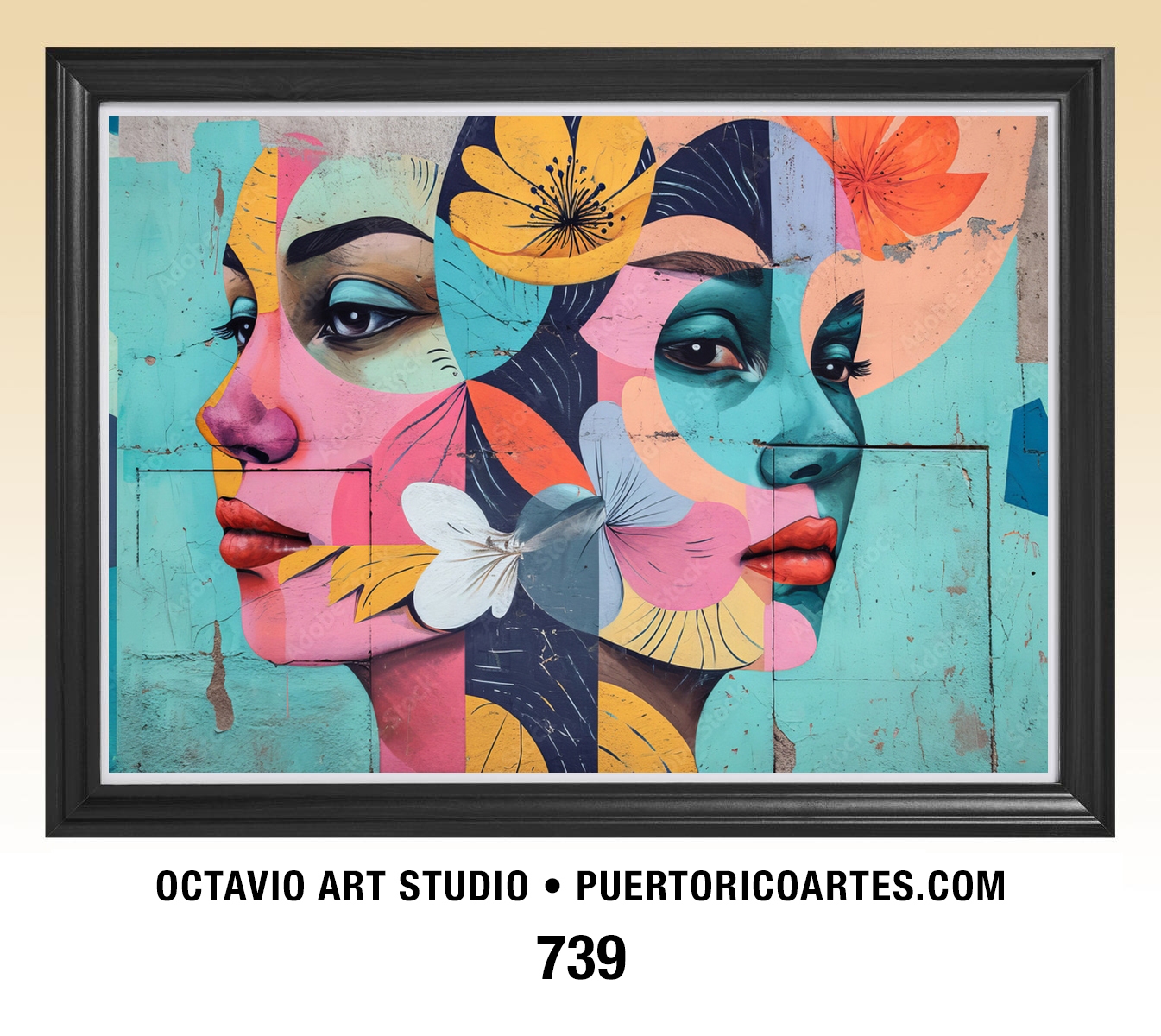 G-739 Caras de Mujeres Abstracto I