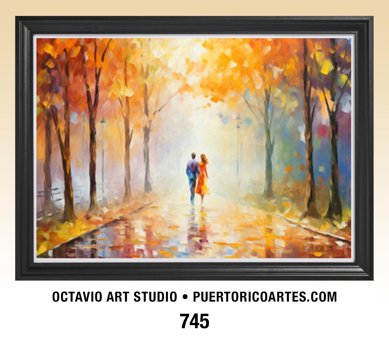 G-745 Pareja caminando en el parque