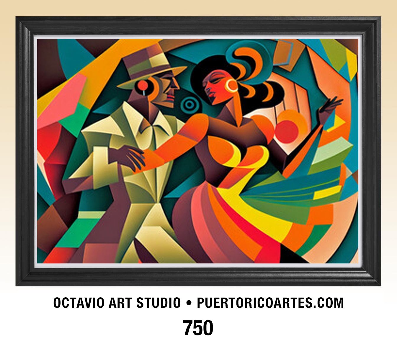 G-750 Pareja Bailando Cubismo II