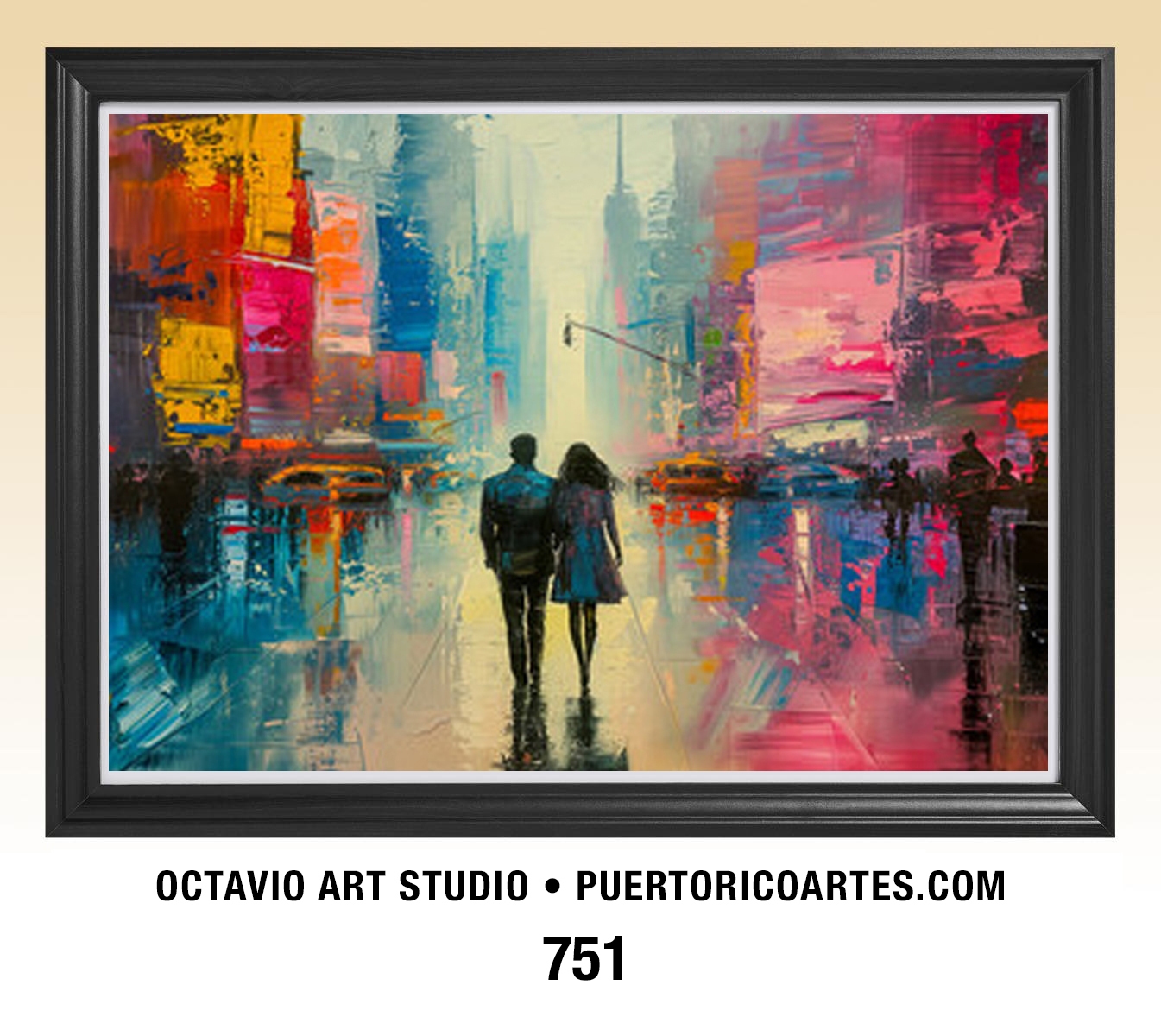 G-751 Pareja caminando en la Ciudad