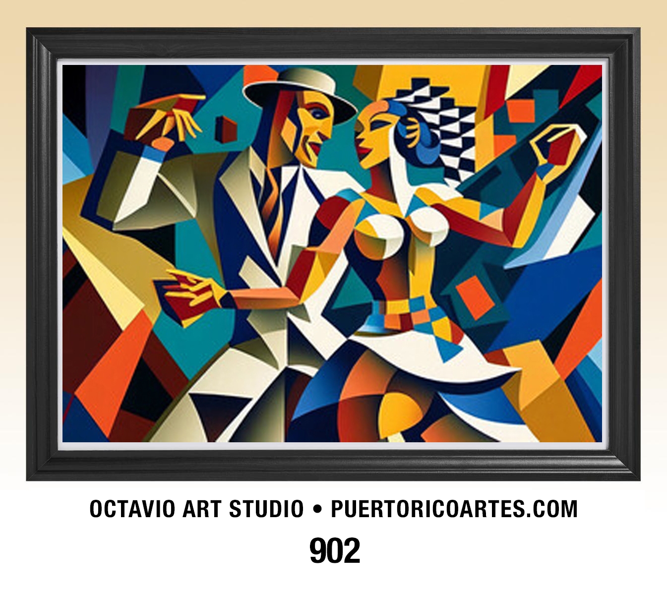 G-902 Pareja Bailando Cubismo I