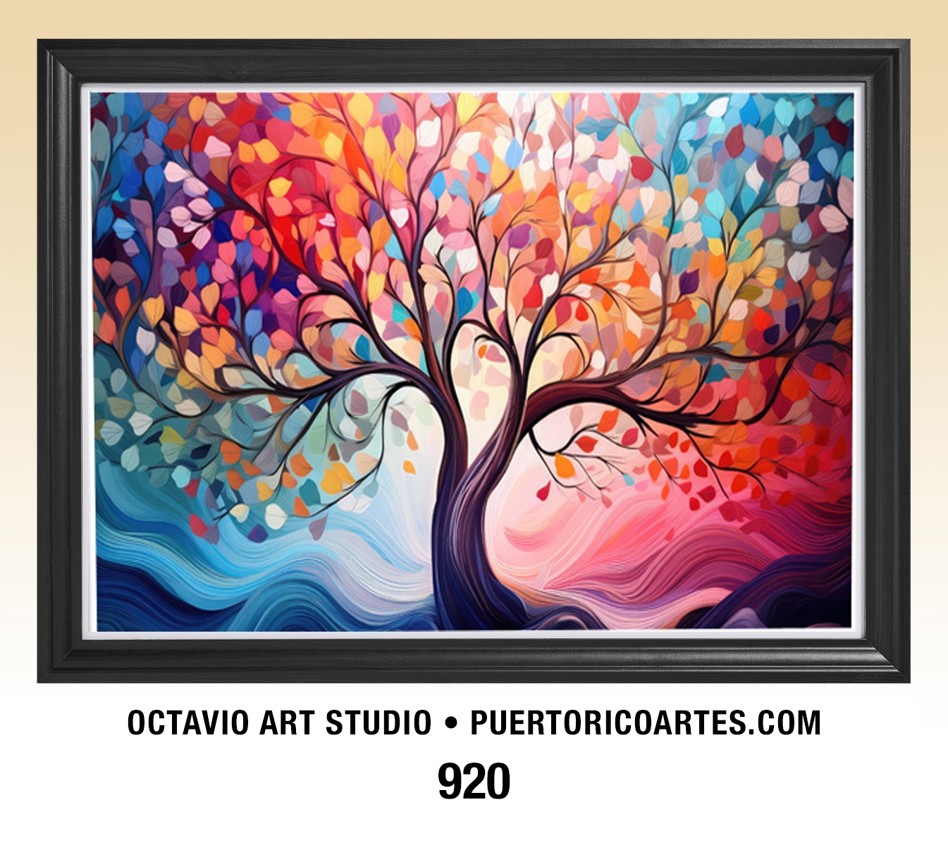 A-920 Árbol de la Vida con Hojas de Colores I