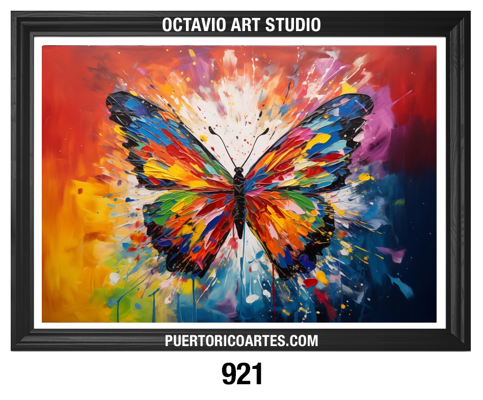 AN-921 Colorida Mariposa Abstracta III