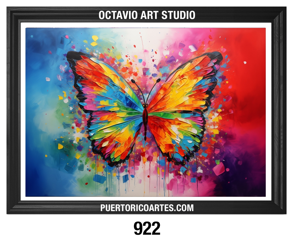 AN-922 Colorida Mariposa Abstracta II
