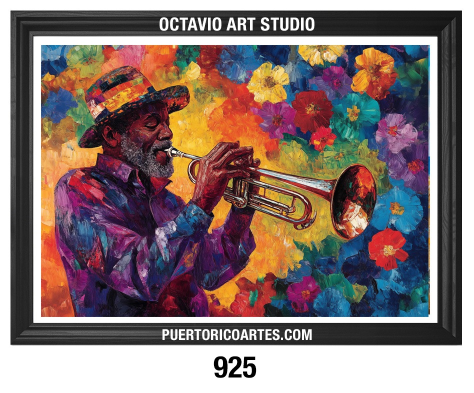 G-925 Trompetista y Flores