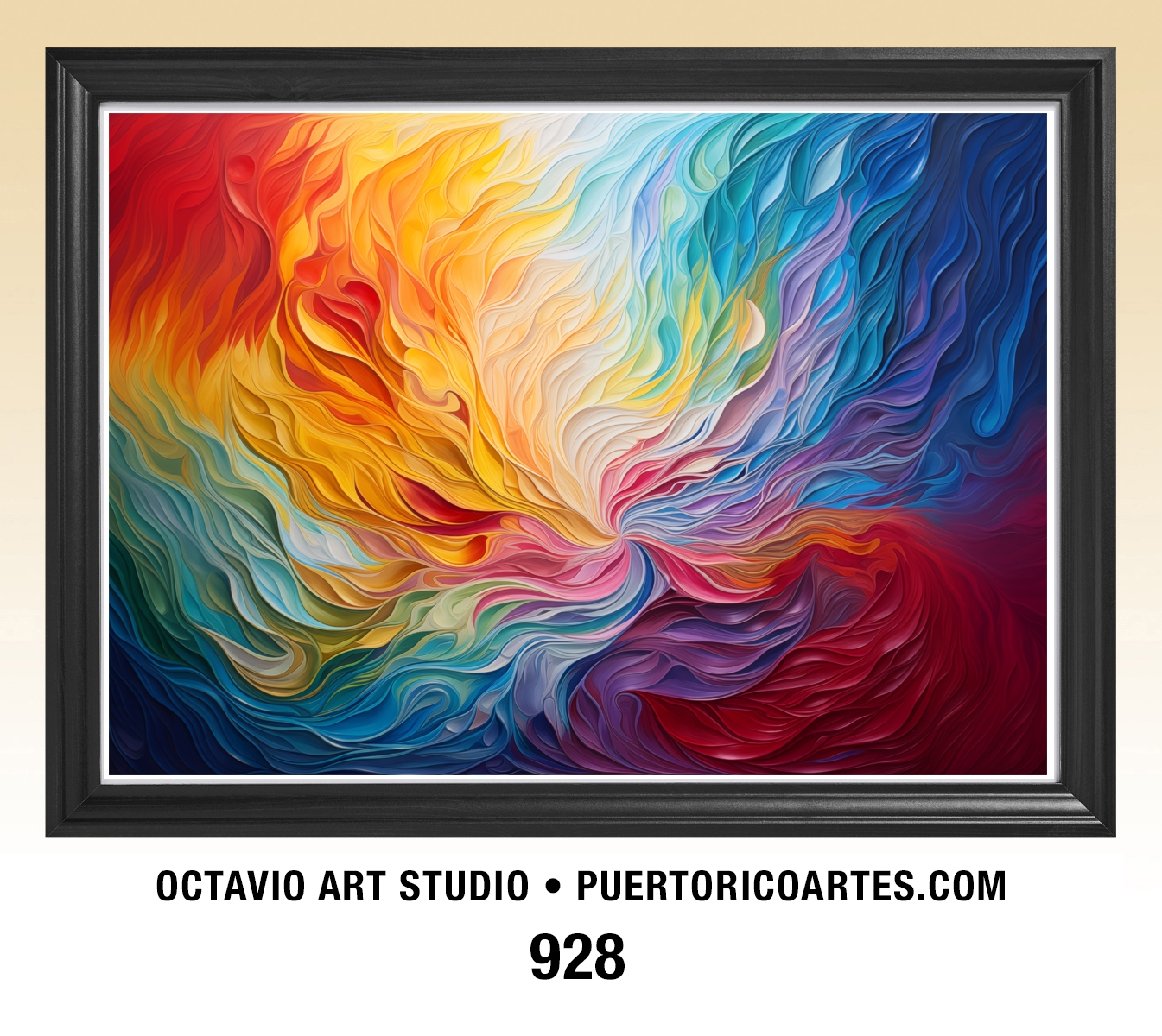 A-928 Colorido Arcoíris Abstracto