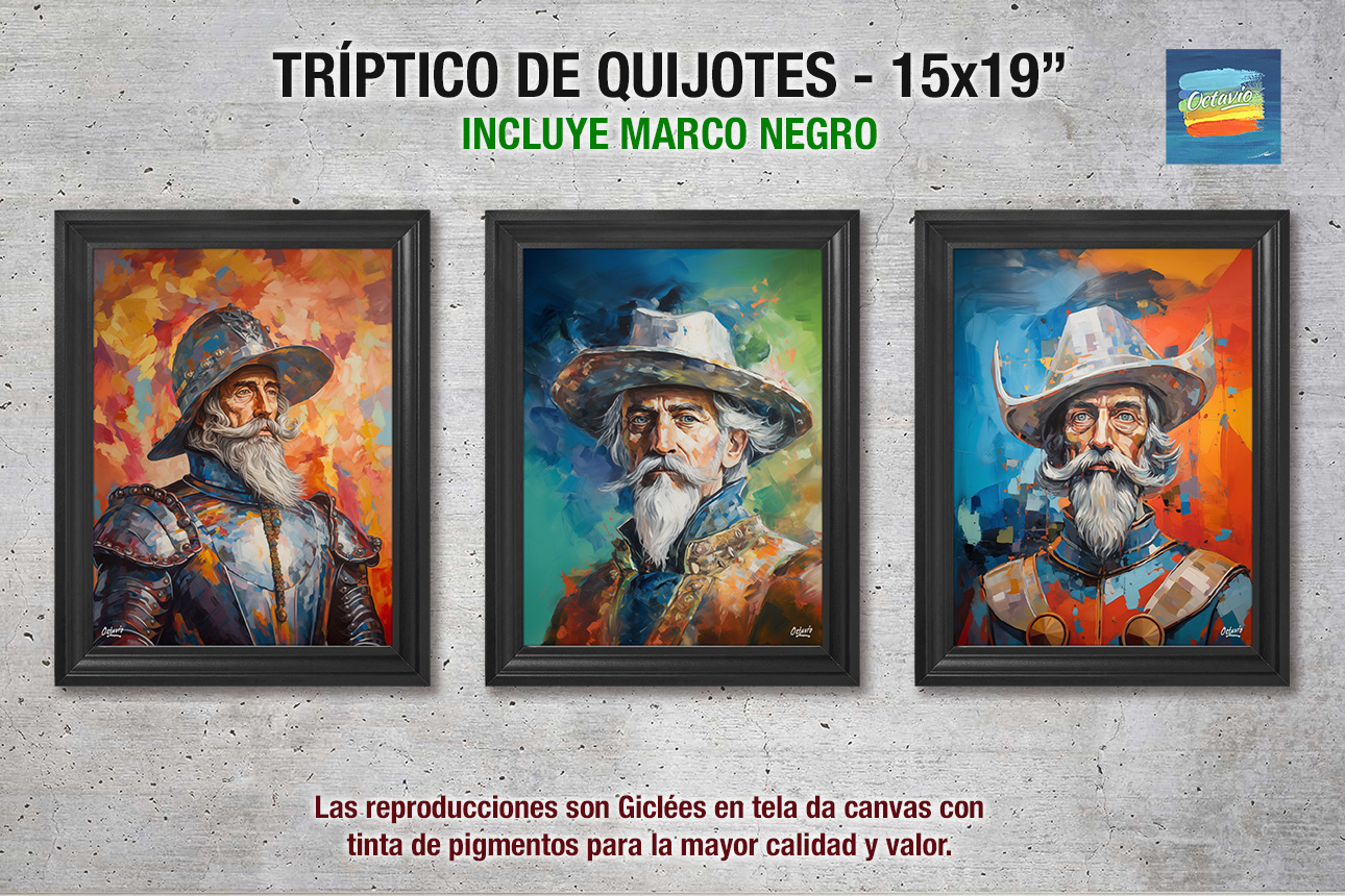 Tríptico de Quijotes - Octavio Art Studio