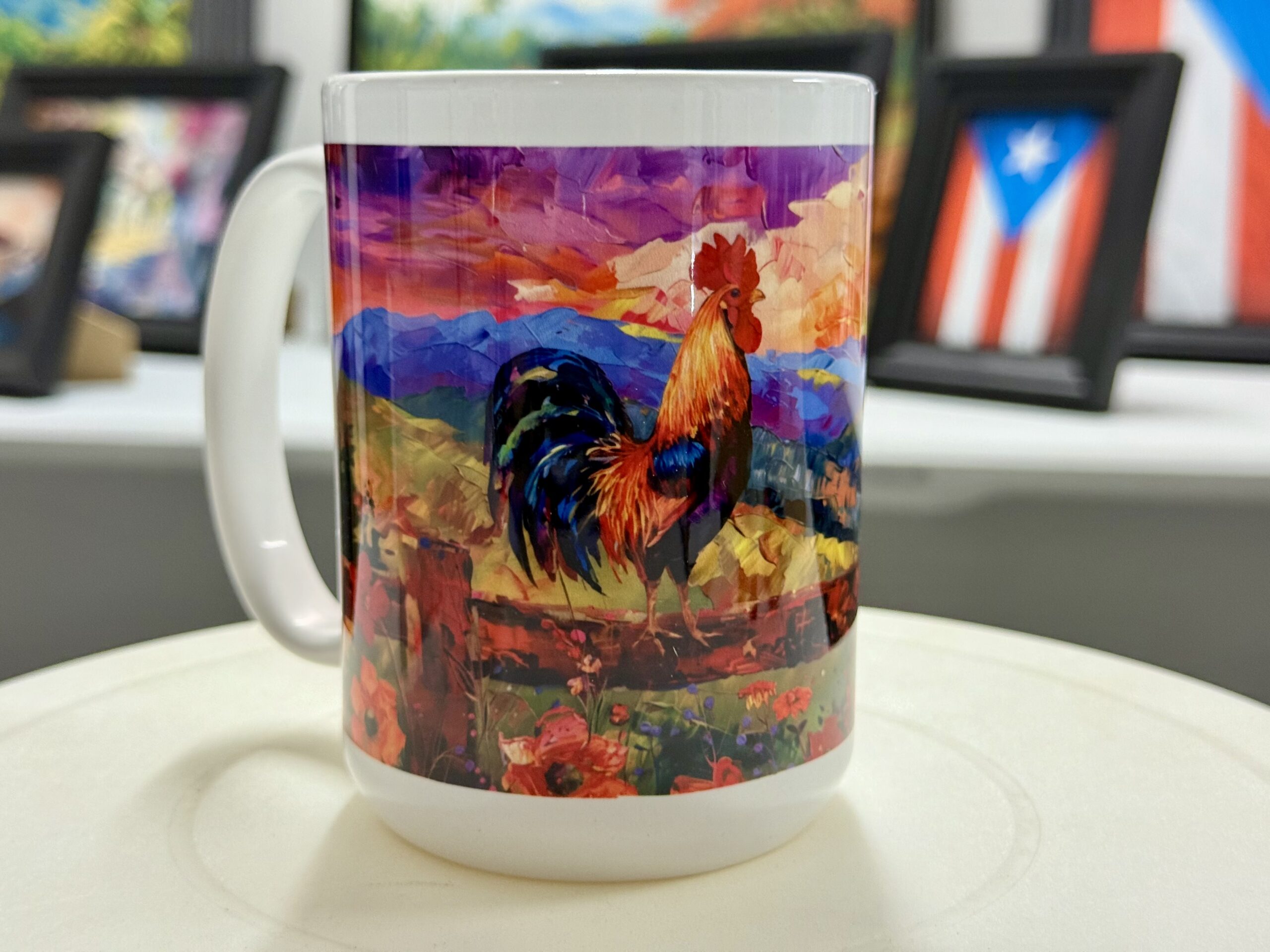 Taza de Cerámica 15oz. - Gallo al Amanecer