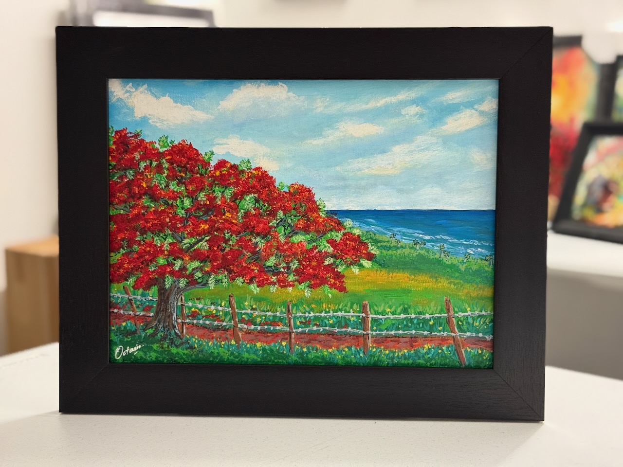 Obra Original de Octavio Maldonado – “Camino arriba del Flamboyán”