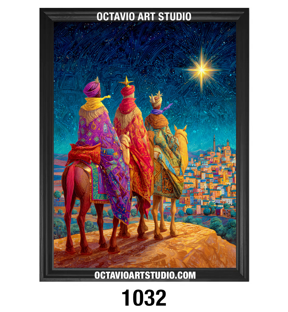 PR-1032 Reyes Magos a Belén (Vertical) - Octavio Art Studio - Puerto Rico