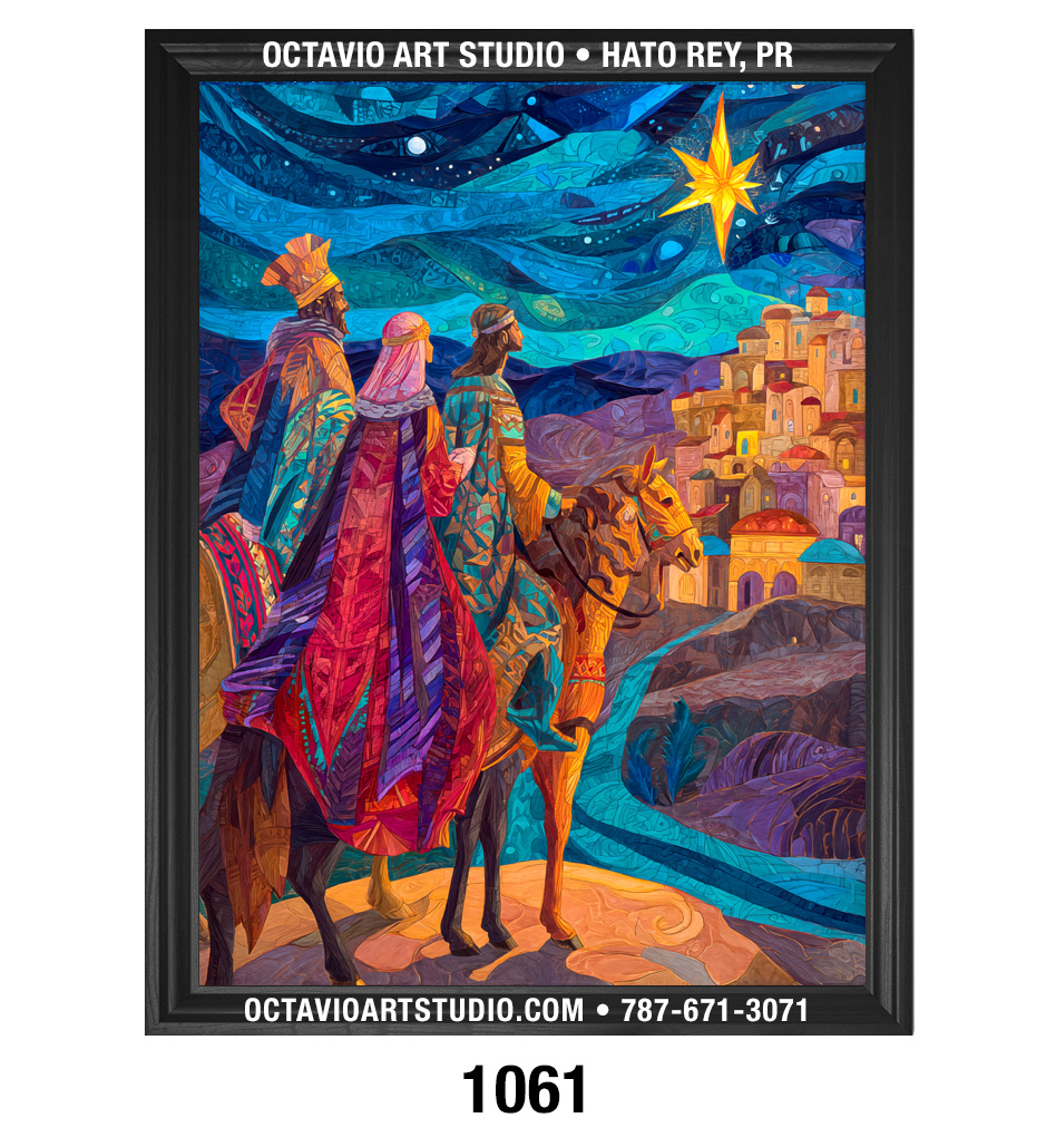 PR-1061 Reyes Magos a Belén C (Vertical) - Octavio Art Studio
