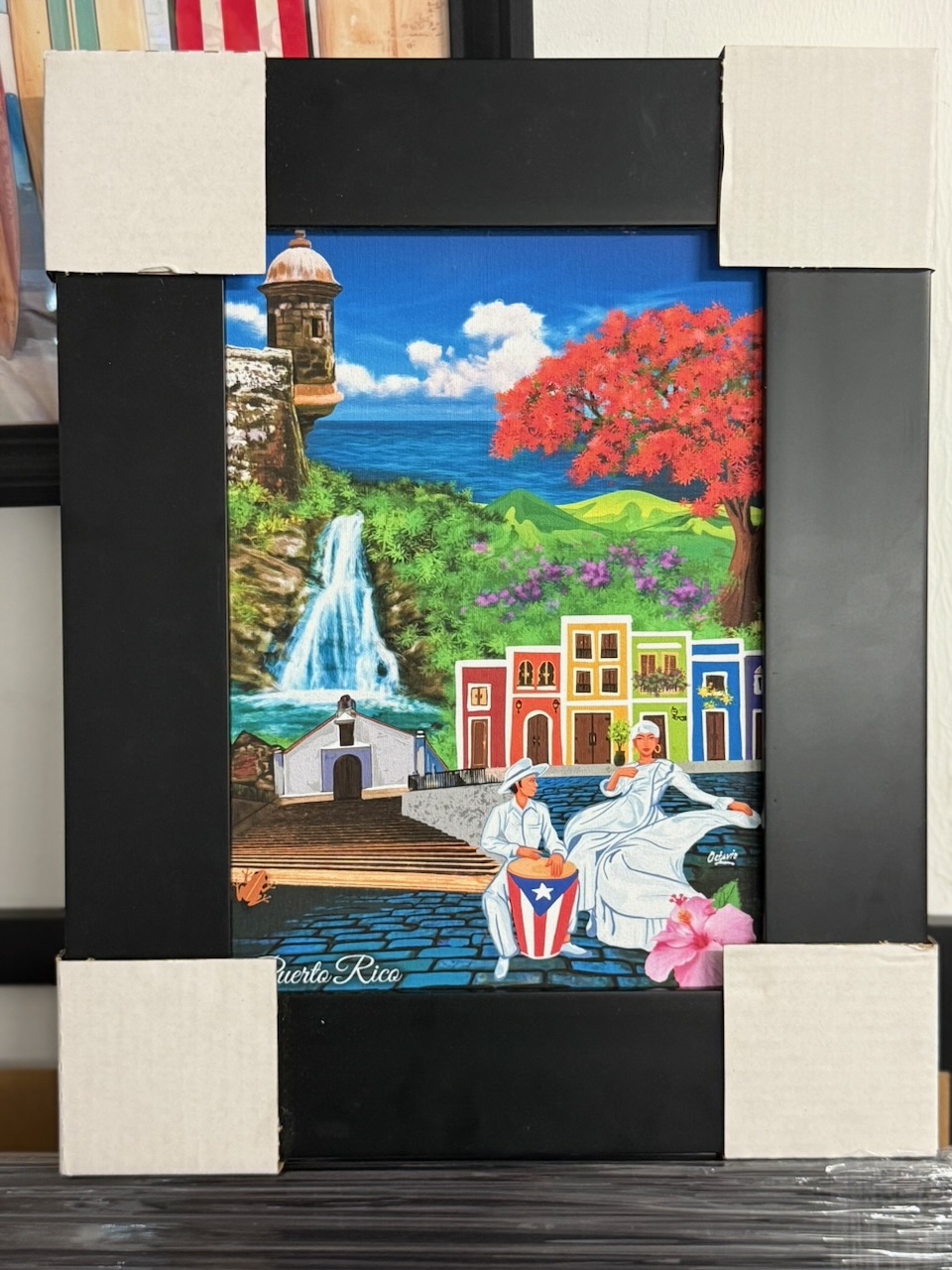 PR-034 Estampas de Puerto Rico - Enmarcado Profesional