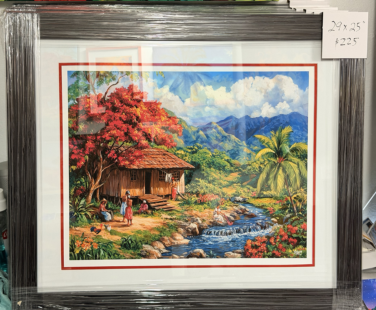 PR-919 Lavanderas Del Río – Enmarcado Profesional - Enmarcado profesional con cristal 29x25"