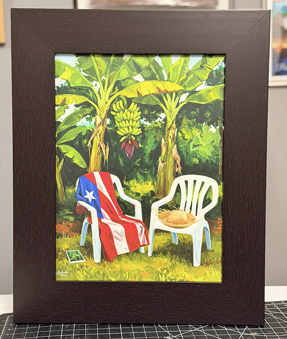 Debí Haber Pintado Más (DHPM) Arte (Giclée Sobre Tela) – Octavio (Inspirado Por DTMF De Bad Bunny) - Enmarcado profesional sin cristal 17x21"