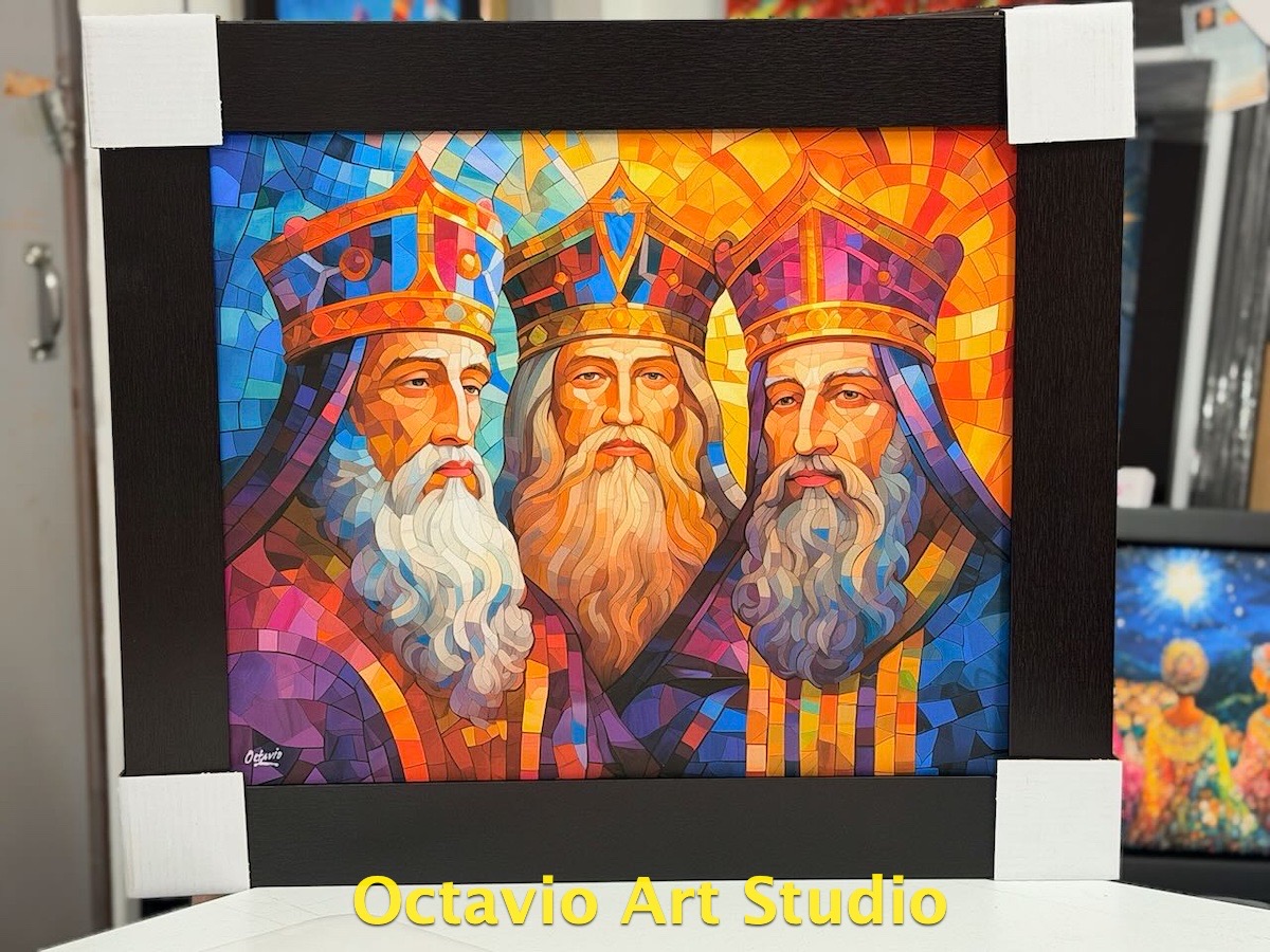 Reyes 2026 B - Enmarcado Profesional color Wengue 30x24"