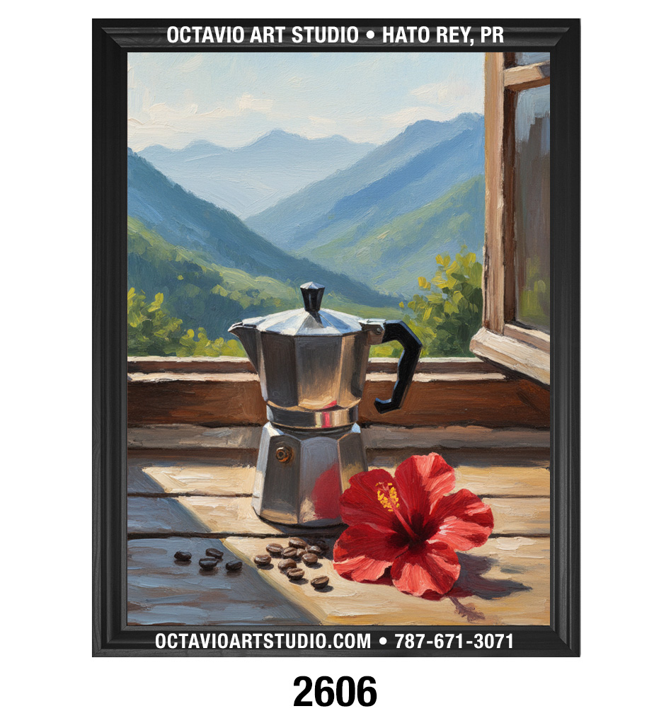 PR-2606 – Greka Con Amapola En La Ventana (Vertical)