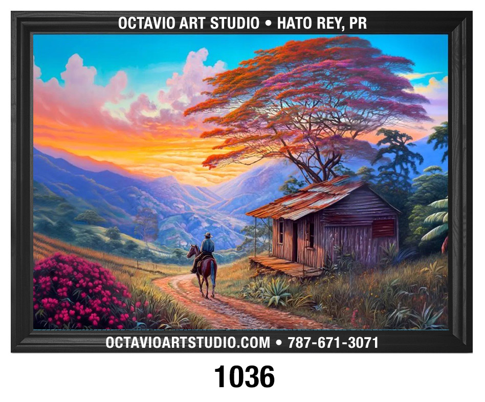 PR-1036 A Caballo Voy En El Campo De Puerto Rico (Horizontal)
