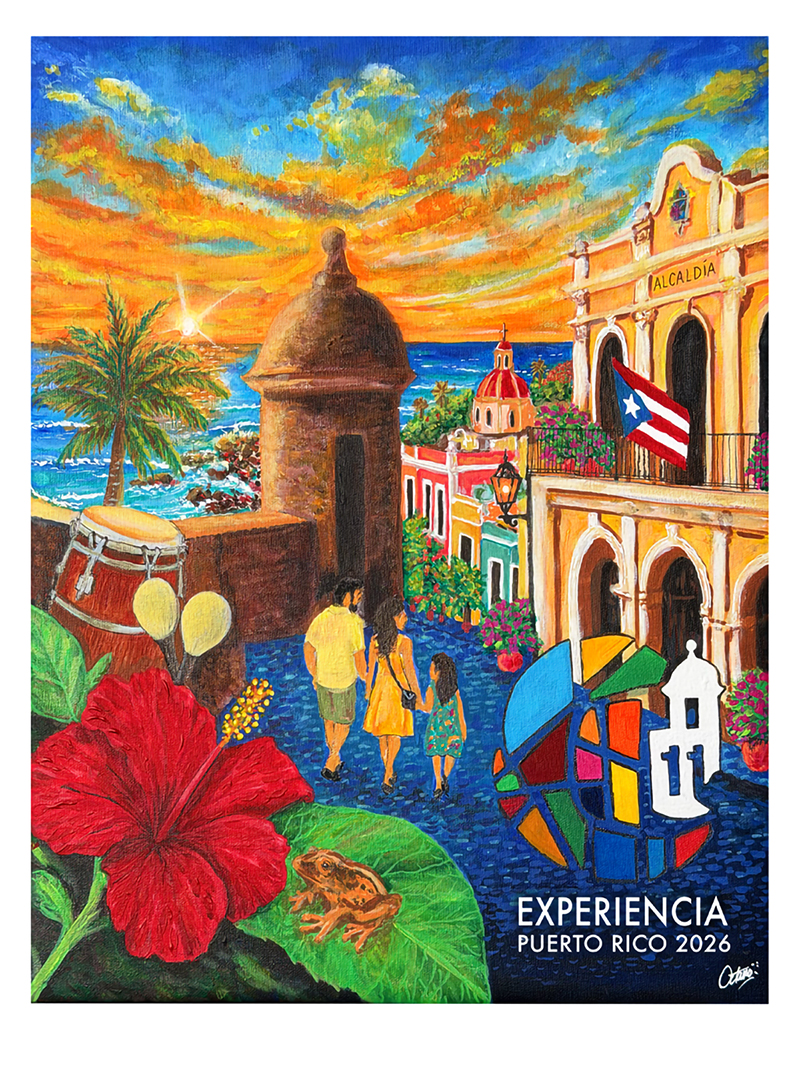 Afiche oficial Giclée de Experiencia Puerto Rico 2026, numerado y firmado 12×16″ sin enmarcar